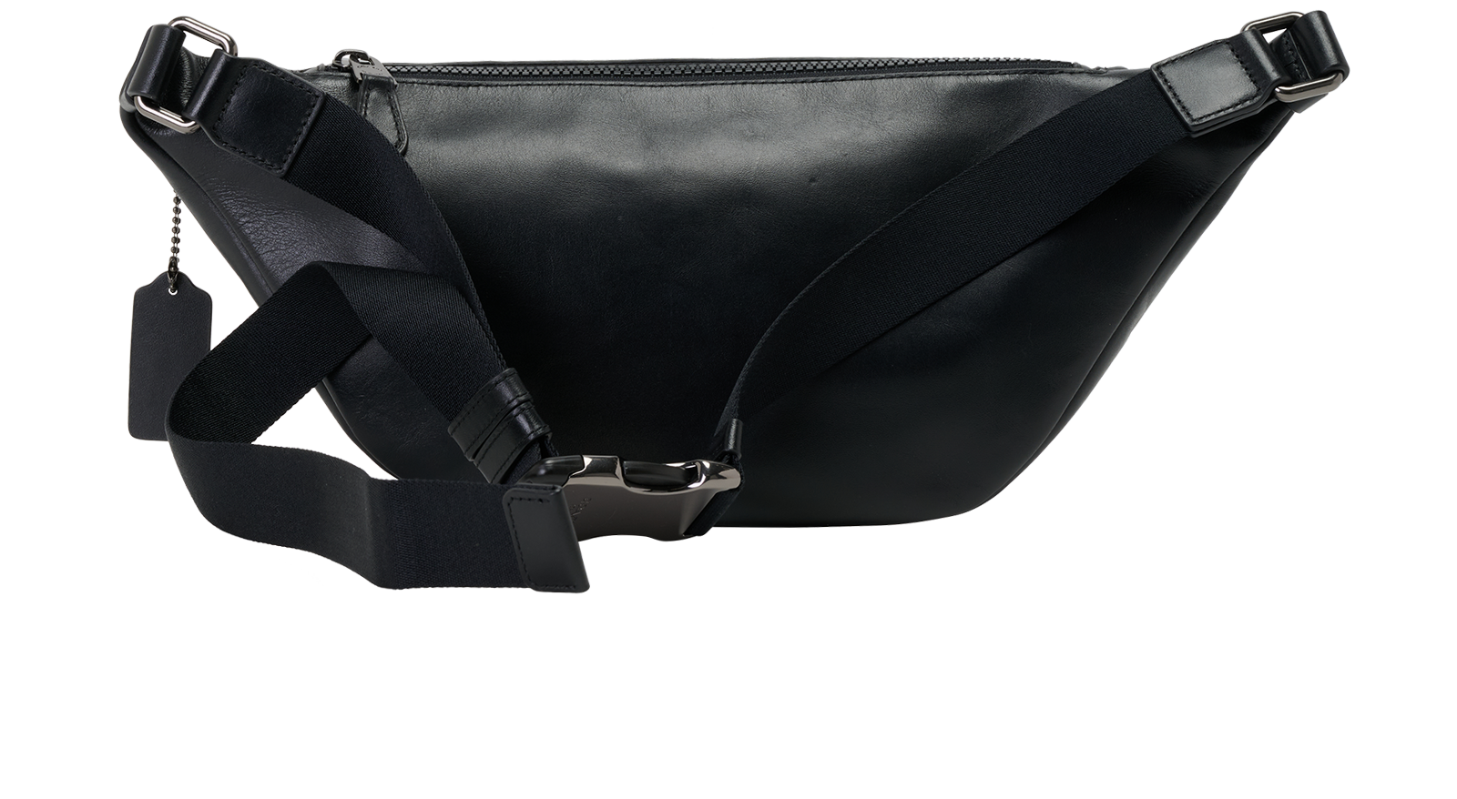 Warren Belt Bag, &pound;110, Handbags, Black/Navy, Leather, Back view